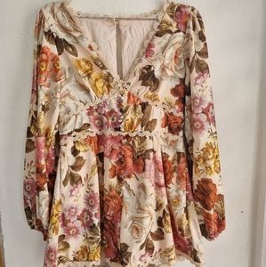 NWT Floral and Lace Romper